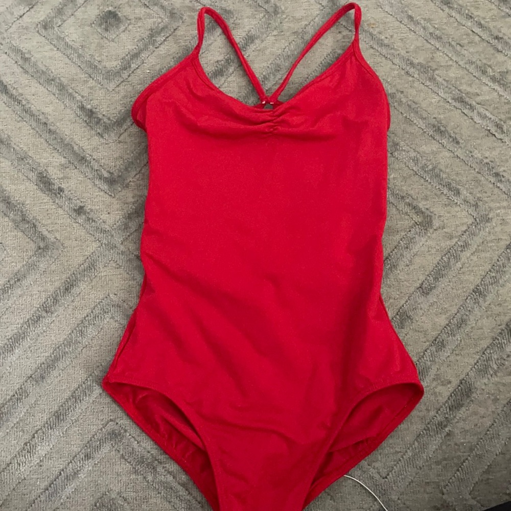 red ballet leotard